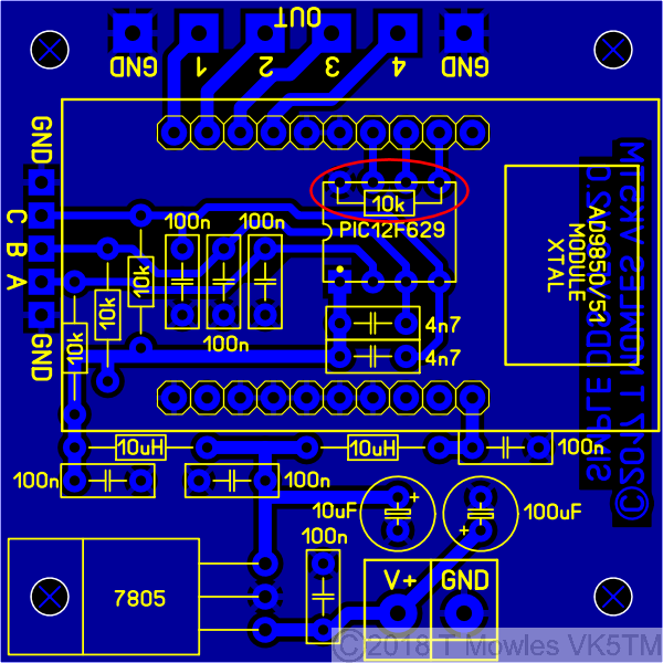 Simple DDS VFO pcb mod